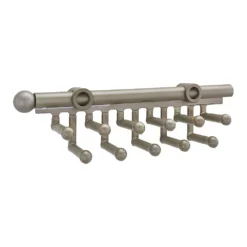 Rev-A-Shelf CTR-12-SN 12" Pull Out Tie/Scarf Closet Organizer Rack, Satin Nickel