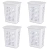 Sterilite Rectangular LiftTop Plastic Clothes Laundry Hamper Bin W/ Lid (4 Pack) -US Storage Furniture Sales 5388969