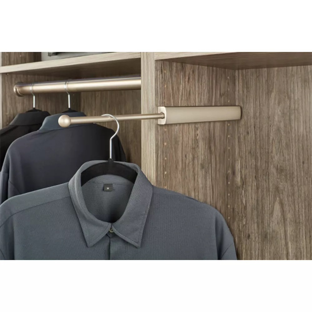 Rev-A-Shelf Sidelines CVLSL-14-SN-1 14" Pull Out Closet Valet Rod, Satin Nickel 6 Rev-A-Shelf Sidelines CVLSL-14-SN-1 14" Pull Out Closet Valet Rod, Satin Nickel - Image 4