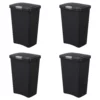 Sterilite 13 Gallon TouchTop Wastebasket With Titanium Latch, Black (4 Pack) 2 Sterilite 13 Gallon TouchTop Wastebasket With Titanium Latch, Black (4 Pack) -US Storage Furniture Sales 5389006
