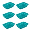 Sterilite 13033W06 Lg Frame Cat Litter Pan With Low Entrance, Sea Going (6 Pack) -US Storage Furniture Sales 5389074