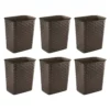 Sterilite Weave 3.4 Gallon Plastic Home/Office Wastebasket Trash Can (6 Pack) -US Storage Furniture Sales 5389221