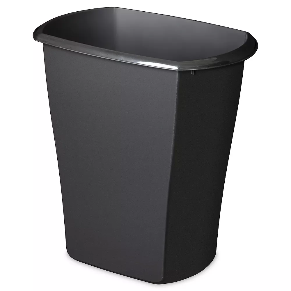 Sterilite 10539006 10 Gallon Ultra Plastic Wastebasket Trash Can, Black (6 Pack) 4 Sterilite 10539006 10 Gallon Ultra Plastic Wastebasket Trash Can, Black (6 Pack) - Image 2