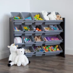 Humble Crew Sumatra Bin Espresso Toy Storage With 16 Storage Bins -US Storage Furniture Sales 5507759 ALT5