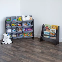 Humble Crew Sumatra Bin Espresso Toy Storage With 16 Storage Bins -US Storage Furniture Sales 5507759 ALT6