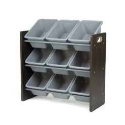 Humble Crew Sumatra Bin Espresso Toy Storage With 9 Storage Bins