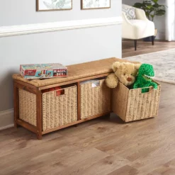 Badger Basket Storage Bench With Woven Top & Baskets 10 Badger Basket Storage Bench With Woven Top & Baskets -US Storage Furniture Sales 5512116 ALT2