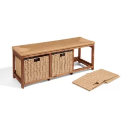 Badger Basket Storage Bench With Woven Top & Baskets 12 Badger Basket Storage Bench With Woven Top & Baskets -US Storage Furniture Sales 5512116 ALT4