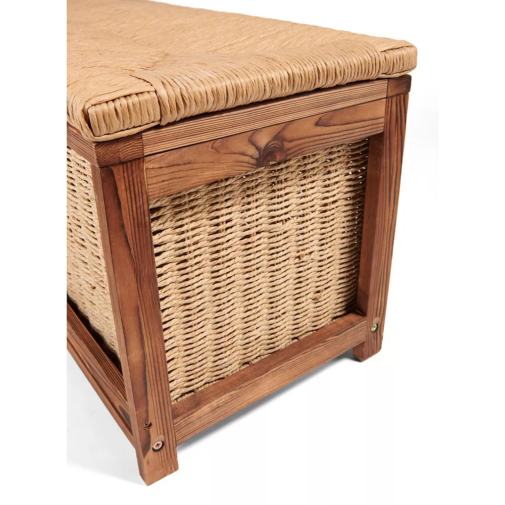 Badger Basket Storage Bench With Woven Top & Baskets 8 Badger Basket Storage Bench With Woven Top & Baskets - Image 6