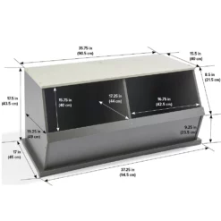 Badger Basket Two Bin Stackable Storage Cubby -US Storage Furniture Sales 5512117 ALT4