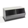 Badger Basket Two Bin Stackable Storage Cubby -US Storage Furniture Sales 5512117 Grey
