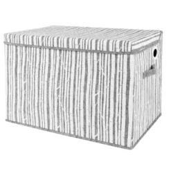 Sammy & Lou Birch Gray And White Felt Toy Box