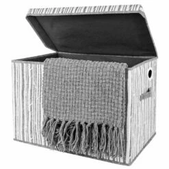 Sammy & Lou Birch Gray And White Felt Toy Box -US Storage Furniture Sales 5541725 ALT2