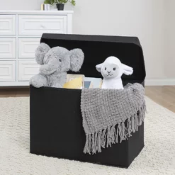 Sammy & Lou Black Solid Color Felt Toy Box 13 Sammy & Lou Black Solid Color Felt Toy Box -US Storage Furniture Sales 5541729 ALT5