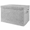 Sammy & Lou Light Gray Solid Color Felt Toy Box -US Storage Furniture Sales 5541731