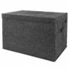 Sammy & Lou Charcoal Gray Solid Color Felt Toy Box 1 Sammy & Lou Charcoal Gray Solid Color Felt Toy Box -US Storage Furniture Sales 5541733