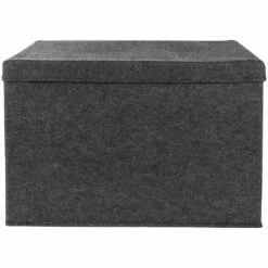 Sammy & Lou Charcoal Gray Solid Color Felt Toy Box -US Storage Furniture Sales 5541733 ALT3