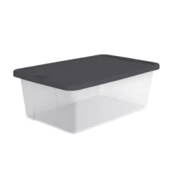 Homz Snaplock 6 Quart Clear Organizer Storage Container Bin With Lid (10 Pack) -US Storage Furniture Sales 5713130 ALT