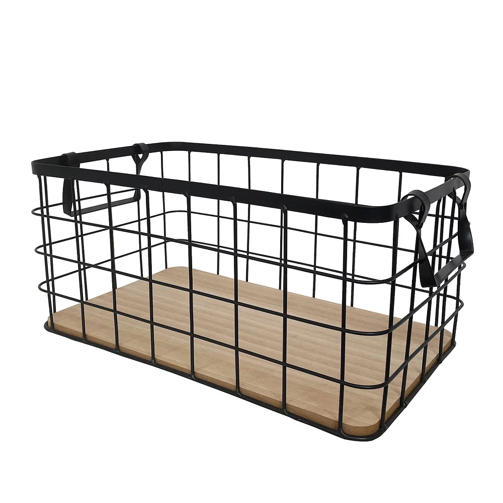 Sonoma Goods For Life® Wire & Wood Storage Bin 3 Sonoma Goods For Life® Wire & Wood Storage Bin