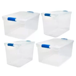Homz 112 Quart Storage Container 2 Pack With 66 Quart Storage Container 2 Pack
