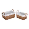 Cheung's Home Indoor Decorative Willow Baskets With Fabric Liners - Large, Set Of 2, Brown 1 Cheung's Home Indoor Decorative Willow Baskets With Fabric Liners - Large, Set Of 2, Brown -US Storage Furniture Sales 5849742