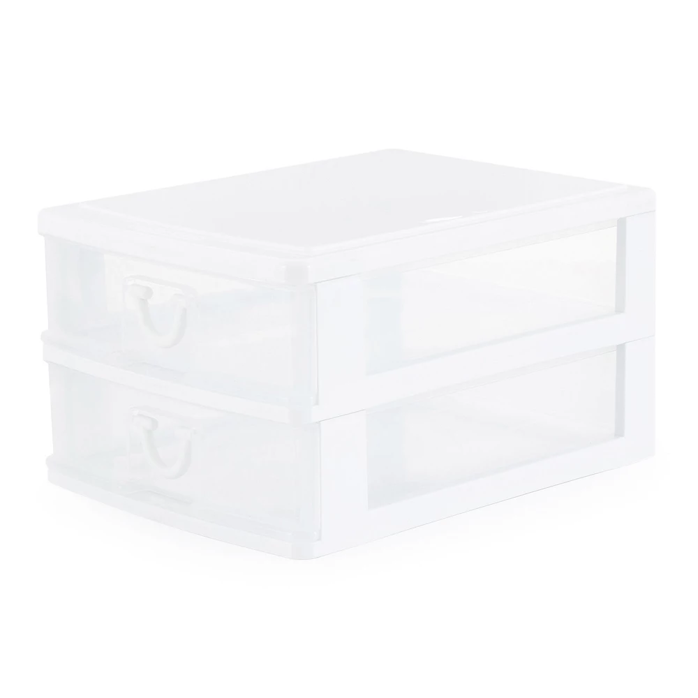 Gracious Living Mini 2 Drawer Desk & Office Organizers W/ Pull Handles (2 Pack) 4 Gracious Living Mini 2 Drawer Desk & Office Organizers W/ Pull Handles (2 Pack) - Image 2