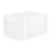 Gracious Living Clear Mini 2 Drawer Desk And Office Organizer With White Finish -US Storage Furniture Sales 5864655