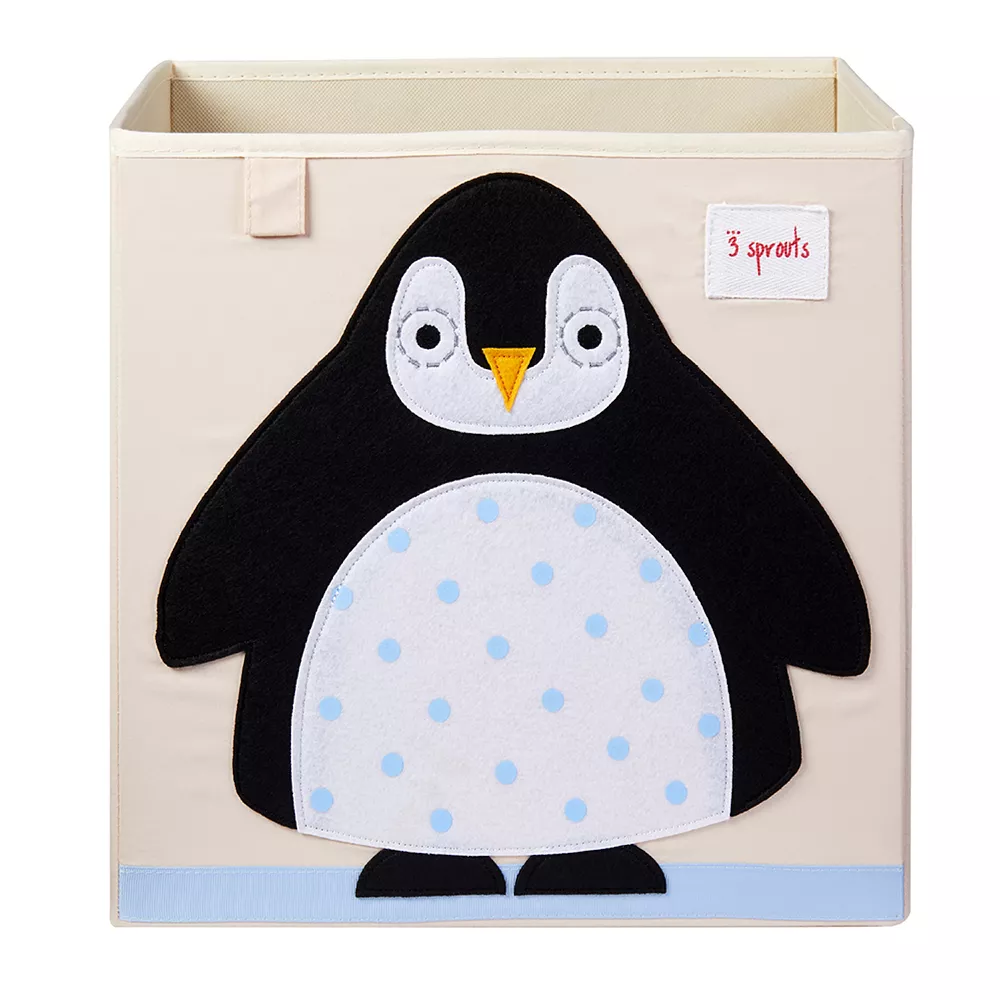 3 Sprouts Storage Bin Box & Hamper Storage Basket Organizer, Artic Penguin Print 4 3 Sprouts Storage Bin Box & Hamper Storage Basket Organizer, Artic Penguin Print - Image 2