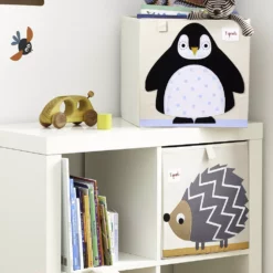 3 Sprouts Storage Bin Box & Hamper Storage Basket Organizer, Artic Penguin Print 9 3 Sprouts Storage Bin Box & Hamper Storage Basket Organizer, Artic Penguin Print -US Storage Furniture Sales 5875878 ALT3