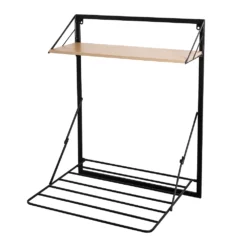 Honey-Can-Do Wall-Mounted Drying Rack With Shelf For Small Laundry Room