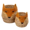 Honey-Can-Do 2-Piece Fox-Shaped Storage Basket Set -US Storage Furniture Sales 5924759