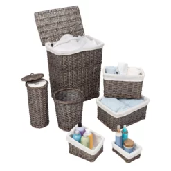 Honey-Can-Do 7-Piece Split Willow Woven Bathroom Storage Basket Set -US Storage Furniture Sales 5924760 ALT2