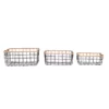 Saddle River Jute Rim Wire Basket 3-piece Set -US Storage Furniture Sales 5925001