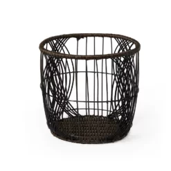 Saddle River Round Faux Wicker Open Weave Basket 3-piece Set -US Storage Furniture Sales 5925004 ALT3