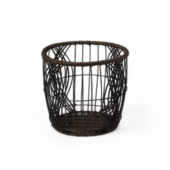 Saddle River Round Faux Wicker Open Weave Basket 3-piece Set -US Storage Furniture Sales 5925004 ALT5