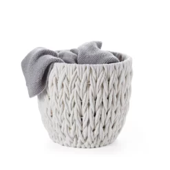 Saddle River V-Weave Cotton Rope Basket 2-piece Set -US Storage Furniture Sales 5925005 ALT5