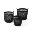Saddle River Round Faux Wicker Decorative Basket 3-piece Set 1 Saddle River Round Faux Wicker Decorative Basket 3-piece Set -US Storage Furniture Sales 5925009
