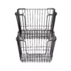 Saddle River Large Rectangular Metal Wire Stacking Basket 2-piece Set -US Storage Furniture Sales 5925010