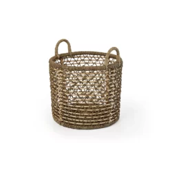 Saddle River Open Weave Rattan & Seagrass Ear-Handled Basket 2-piece Set -US Storage Furniture Sales 5925013 ALT3