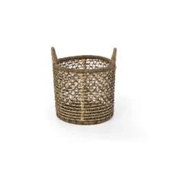 Saddle River Open Weave Rattan & Seagrass Ear-Handled Basket 2-piece Set -US Storage Furniture Sales 5925013 ALT5