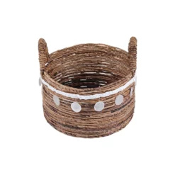 Saddle River Shell Accent Round Banana Basket 3-piece Set 11 Saddle River Shell Accent Round Banana Basket 3-piece Set -US Storage Furniture Sales 5925014 ALT4