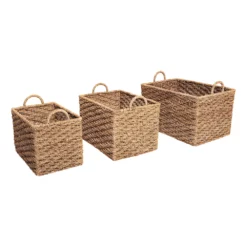 Saddle River Bangkuang Rope Basket 3-piece Set