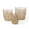 Saddle River Round Wire & Willow Basket 3-piece Set -US Storage Furniture Sales 5925021