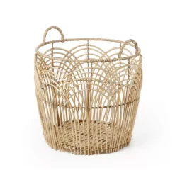 Saddle River Round Wire & Willow Basket 3-piece Set -US Storage Furniture Sales 5925021 ALT4