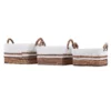 Saddle River Rectangular Dark Banana & White Raffia Rope Basket 3-piece Set -US Storage Furniture Sales 5925022
