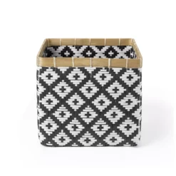 Saddle River Two-Tone Square Bamboo Bin 3-piece Set -US Storage Furniture Sales 5925028 ALT2