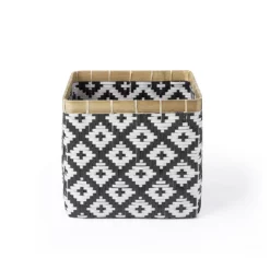 Saddle River Two-Tone Square Bamboo Bin 3-piece Set -US Storage Furniture Sales 5925028 ALT4