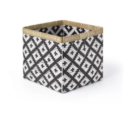 Saddle River Two-Tone Square Bamboo Bin 3-piece Set -US Storage Furniture Sales 5925028 ALT5