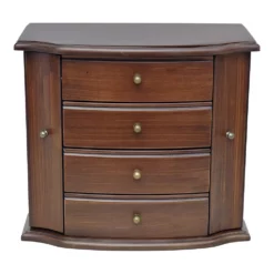 Traditional Brushed Brown Jewelry Box