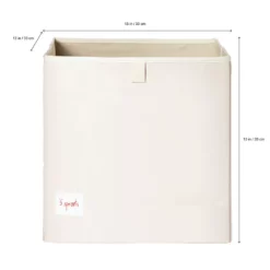 3 Sprouts Children's Foldable Fabric Storage Cube Soft Toy Bin Basket, Yeti -US Storage Furniture Sales 5957232 ALT2
